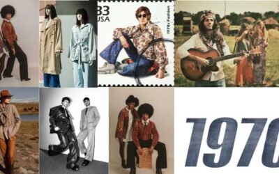 1970s fashion trends featuring flared pants and bohemian style outfits