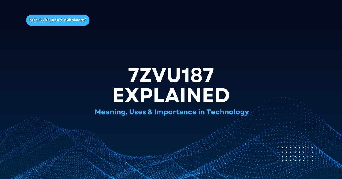 7zvu187 identifier used in modern technology, software development, and cybersecurity systems