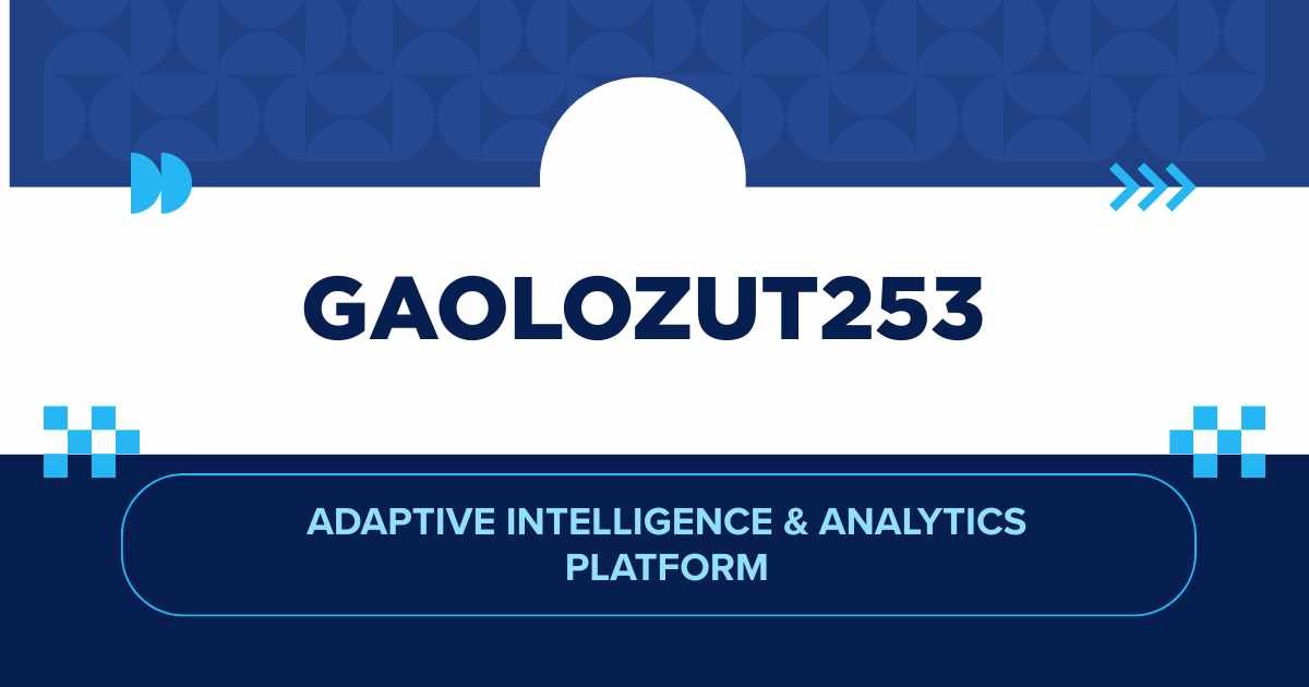 Gaolozut253 adaptive intelligence analytics platform dashboard