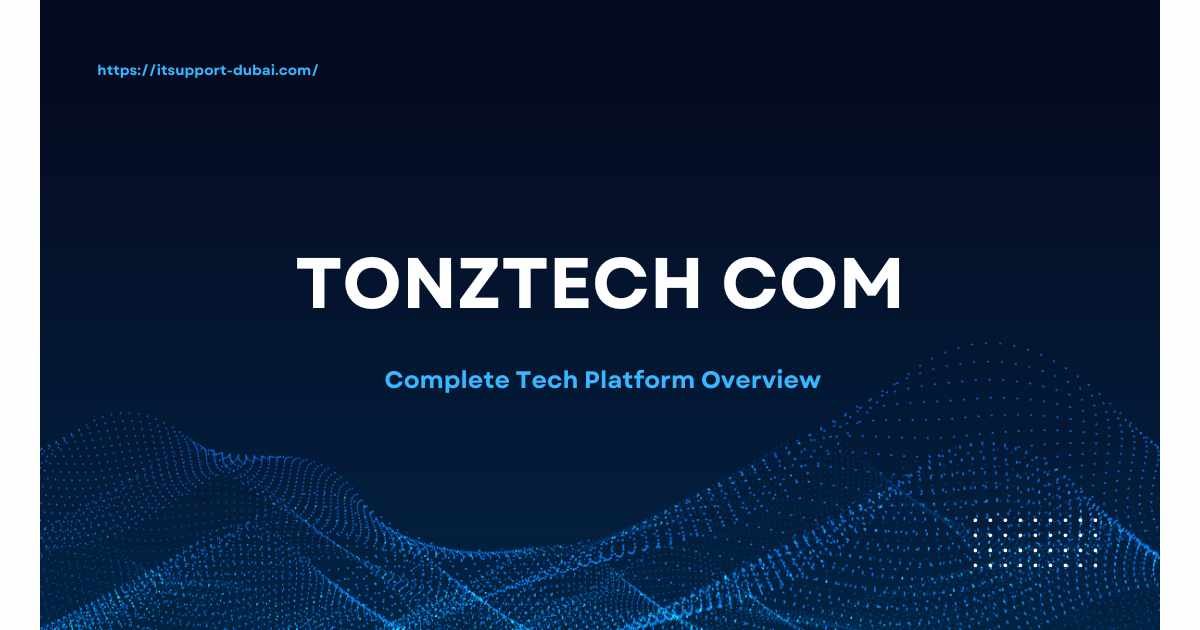 TonzTech com technology platform overview and interface